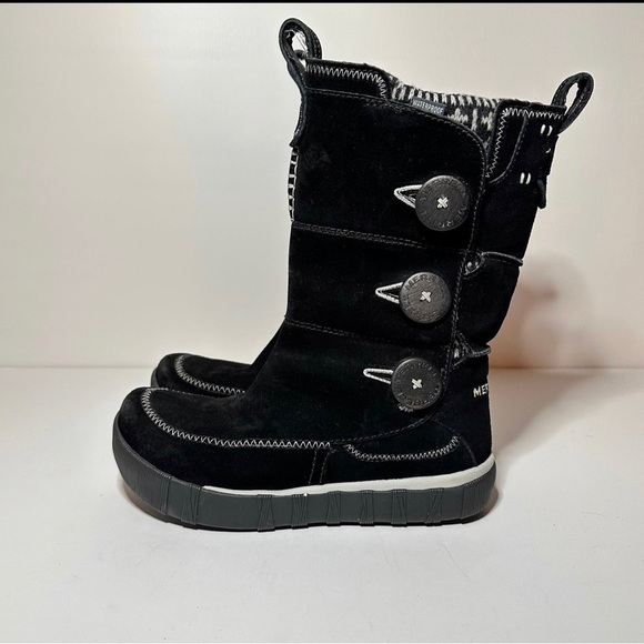 Merrell Boots Womens 6 TEMPEST High Black Suede Opti-Warm Winter Warm Boots - Picture 1 of 9